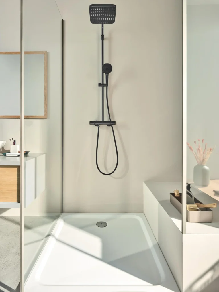 Grohe matte black douche